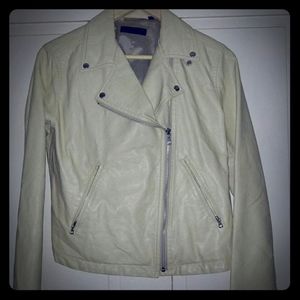 White Vegan leather jacket